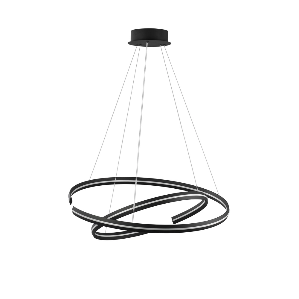 Black pendant lamp Torrente round