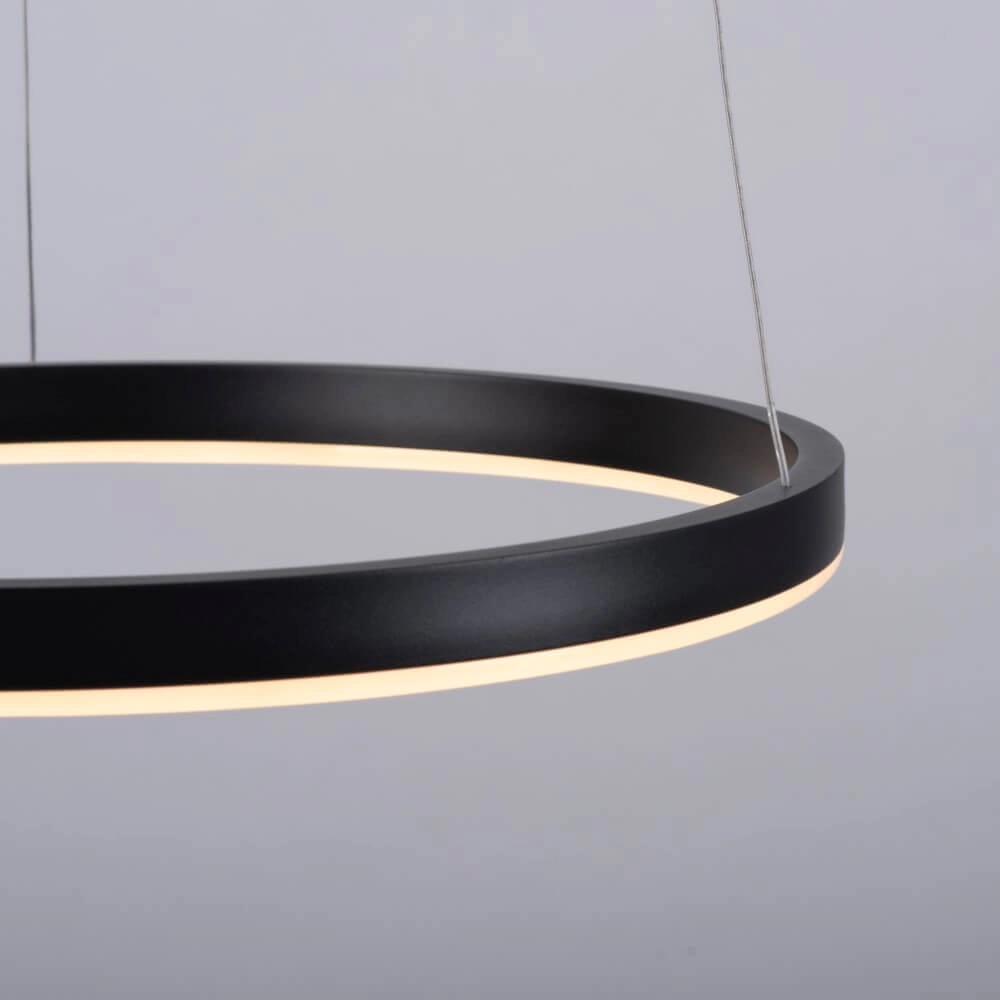 Black LED hanging lamp Ritus Ø 40cm Paul Neuhaus 4043689983949