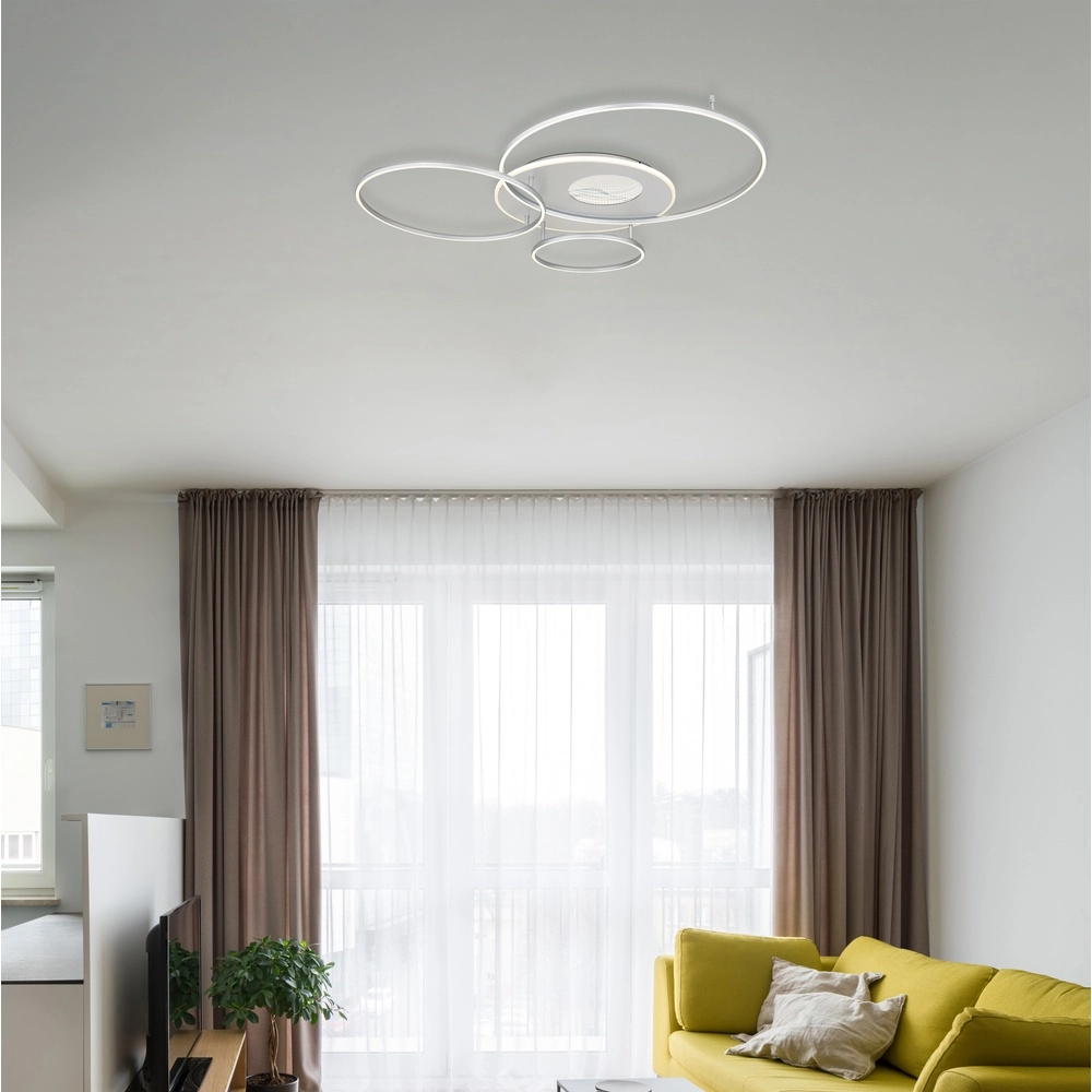 Modern ceiling lamp Invertina silver grey 90cm Globo 9007371575404