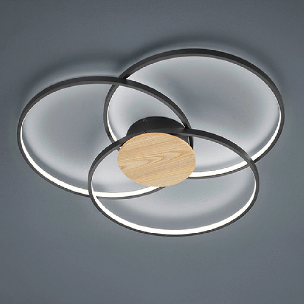 Modern ceiling lamp Sedona Ø 80 cm Trio 4017807441192