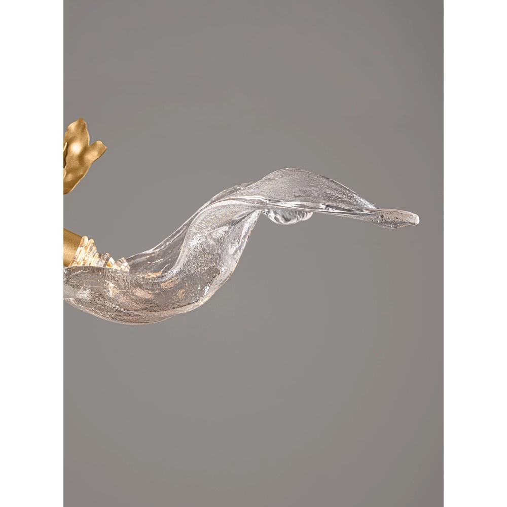 Golden pendant lamp Avesa with clear glass Ø 60cm Lyora 5212063500433