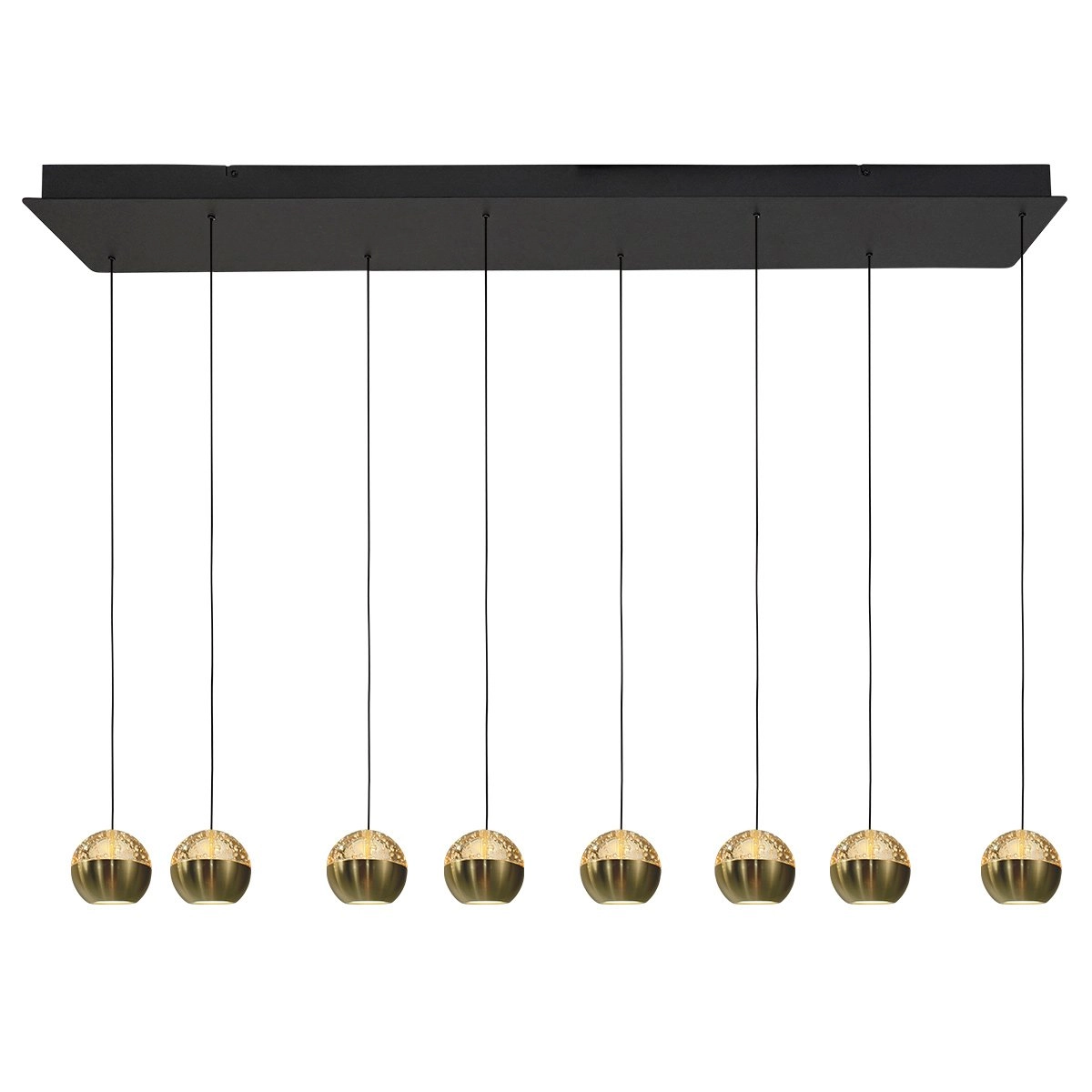 Dining table pendant lamp 115cm Belluno 8-light LED - brass Steinhauer 8712746184013