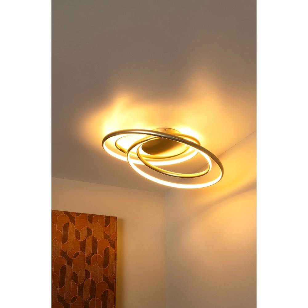 Design ceiling lamp Sardana curl gold Premium by Lucide 5411212520906