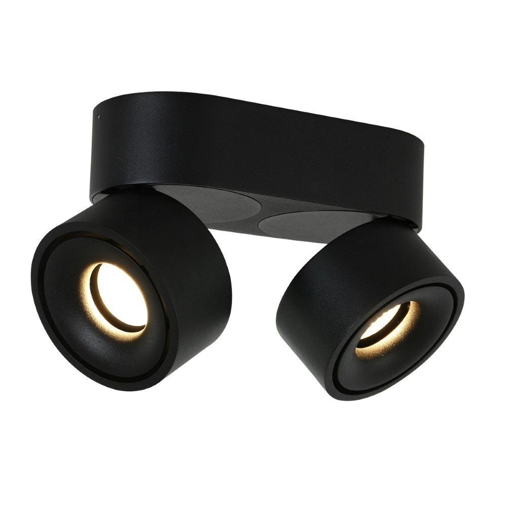 Spot lamp Fez Black 2-light black Steinhauer 8712746132502