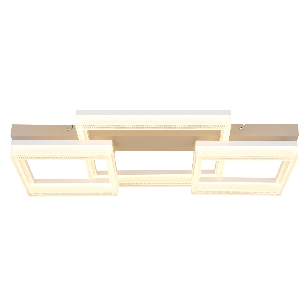 Modern ceiling lamp Zara sand brown square 66cm Globo 9007371567089