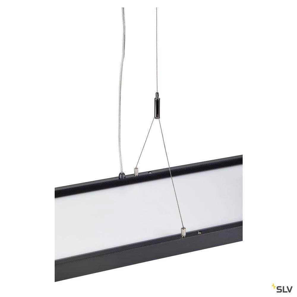 Led Office Pendant Light Worklight Dali 57w - 4000K - 120cm black SLV 4024163254595