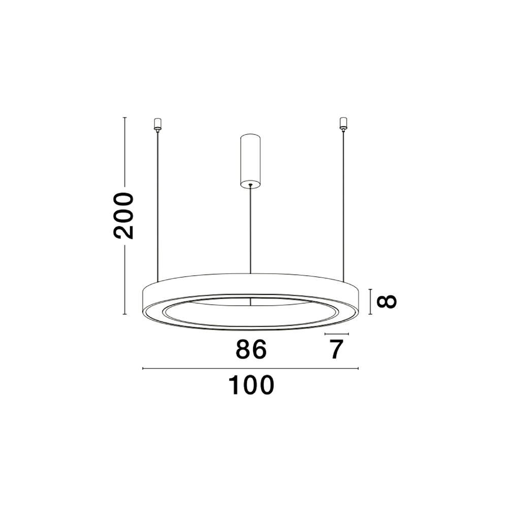 Pendant lamp Morbido white Ø 100cm Lyora 5212017438690