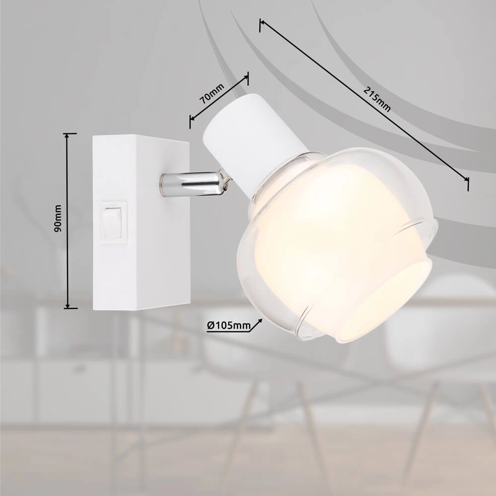 White wall lamp Tokki ankle Globo 9007371458035