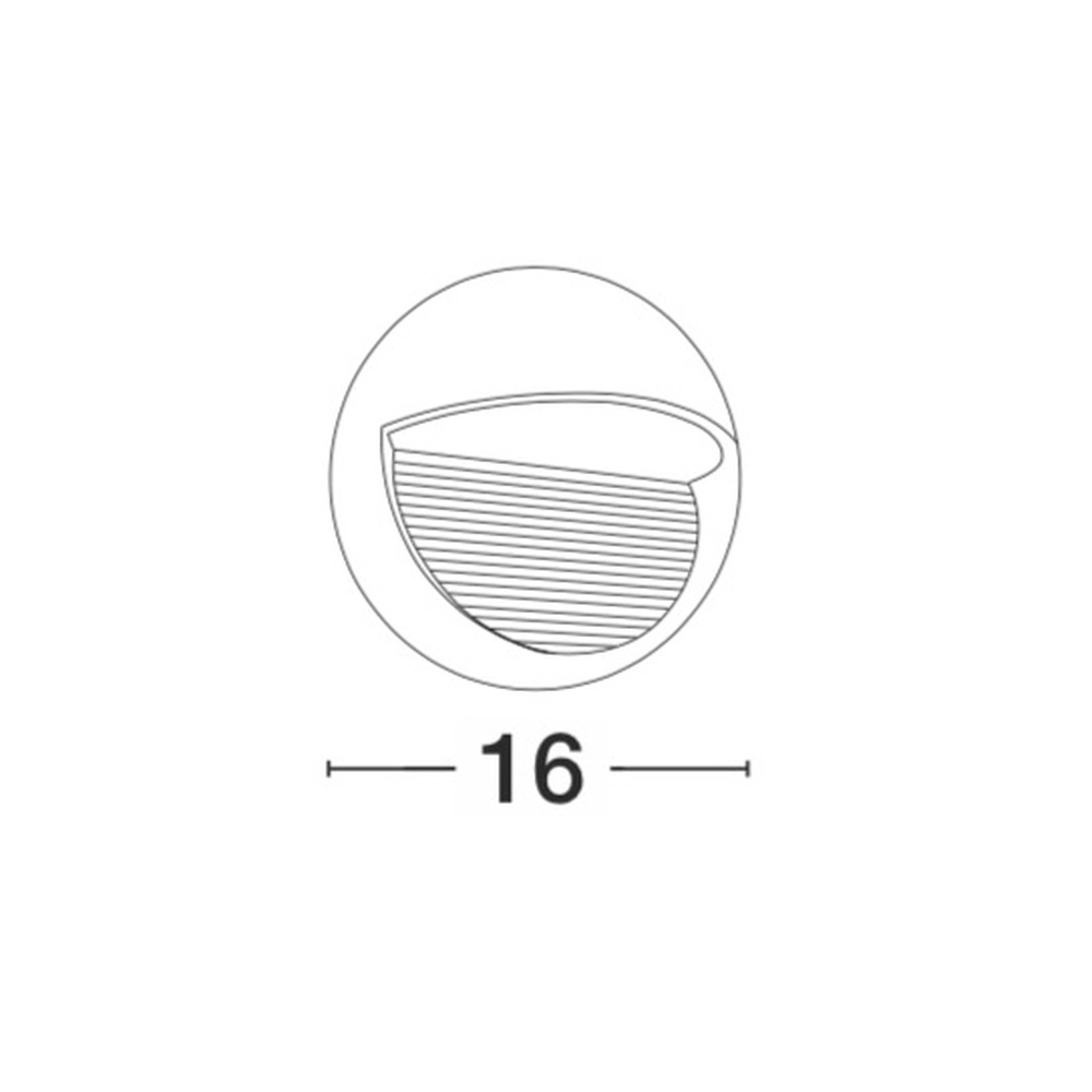 Round wall lamp Krypton Ø 16cm grey Lyora 5212017409287