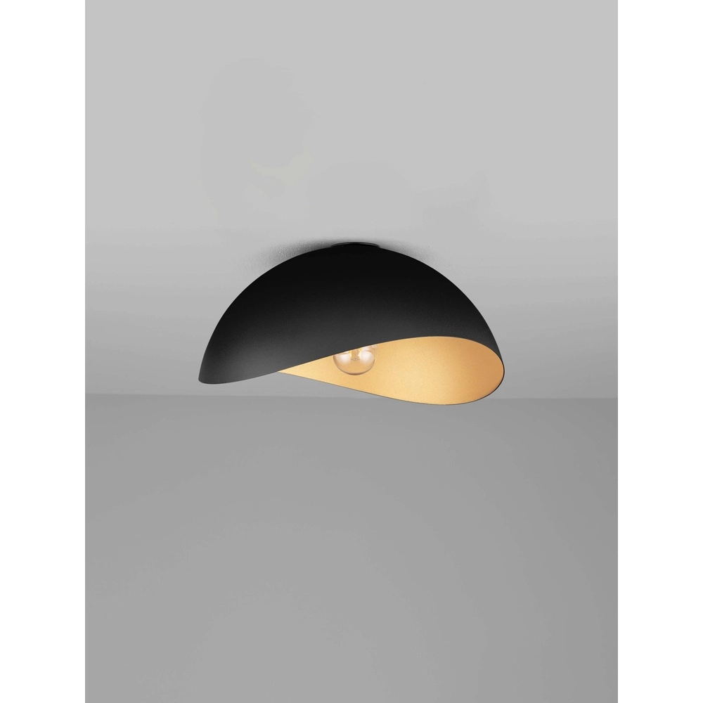 Ceiling lamp Opsi black with gold Ø 40cm Lyora 5212017458025