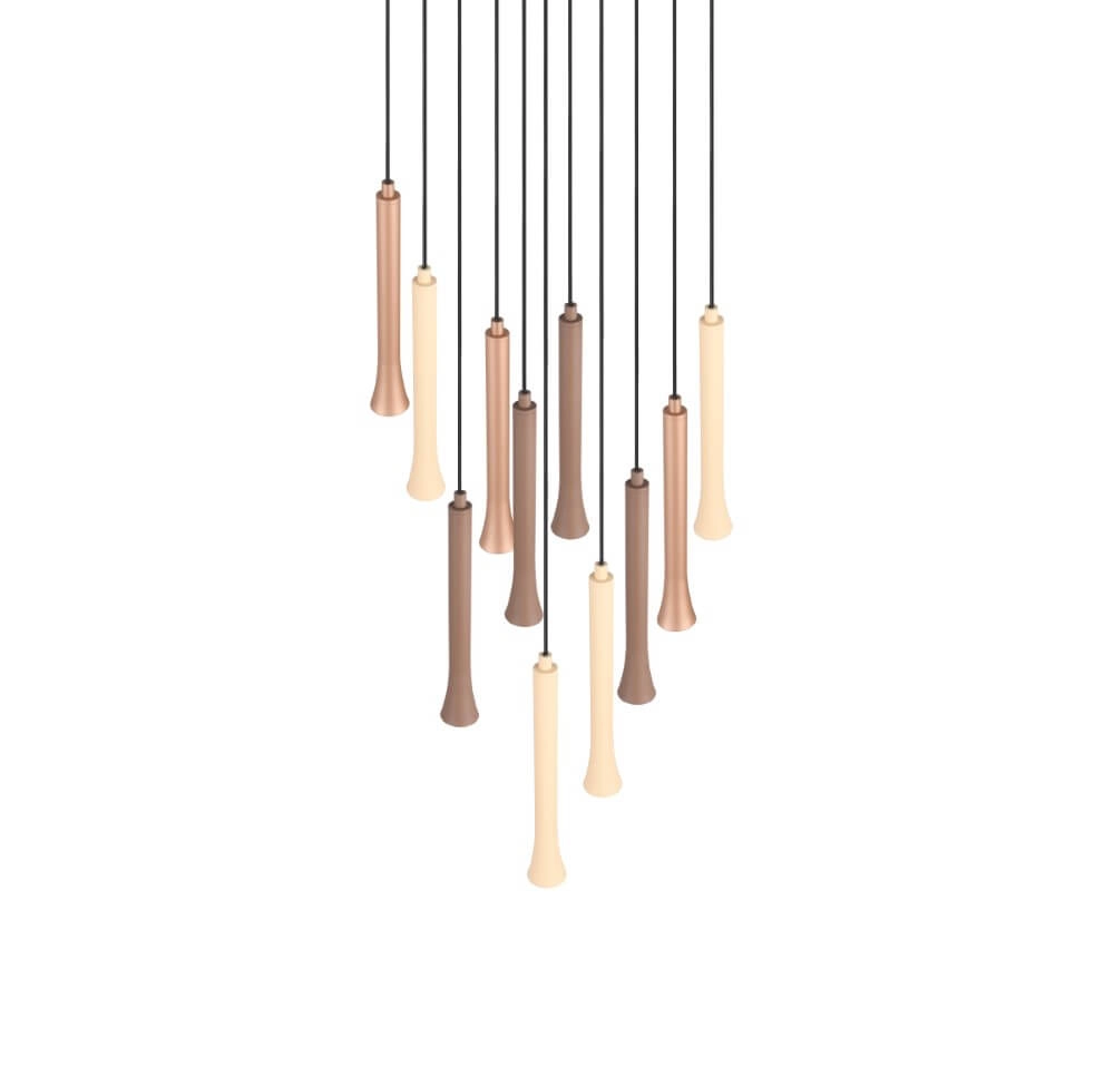 Multi pendant lamp Fiato Ø 40cm Trio 4017807616699