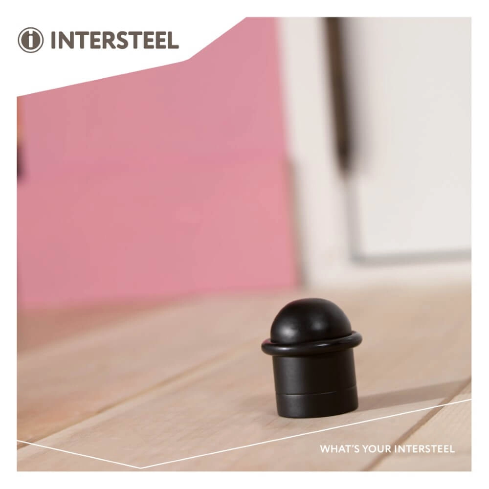 Round door stopper Stelo black Intersteel 8714186088937
