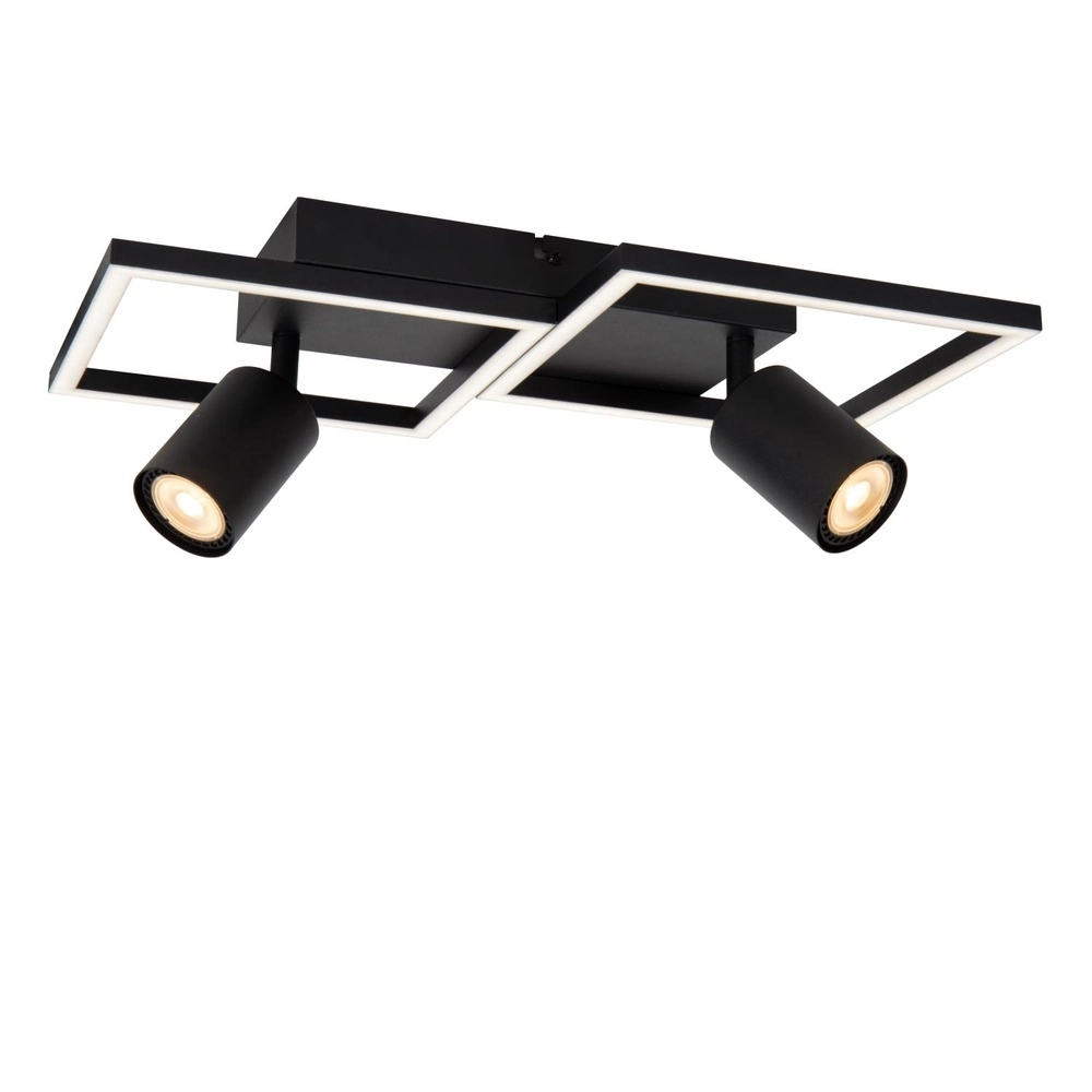 Design ceiling lamp Arianne LED with 2x GU10 black Lucide 5411212530882