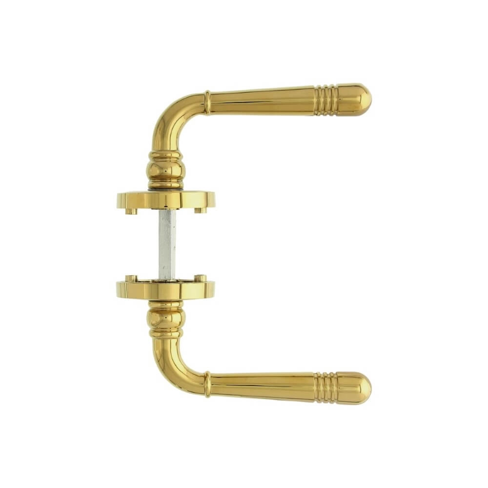 Door handle Helena on rosette brass Intersteel 8714186392683