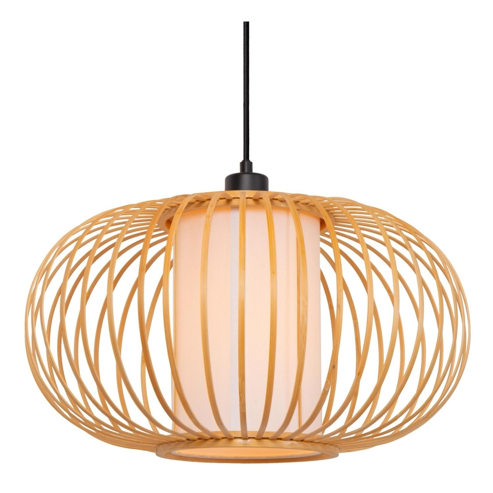 Pendant lamp Thuline Wood look 3-light Lucide 5411212051806
