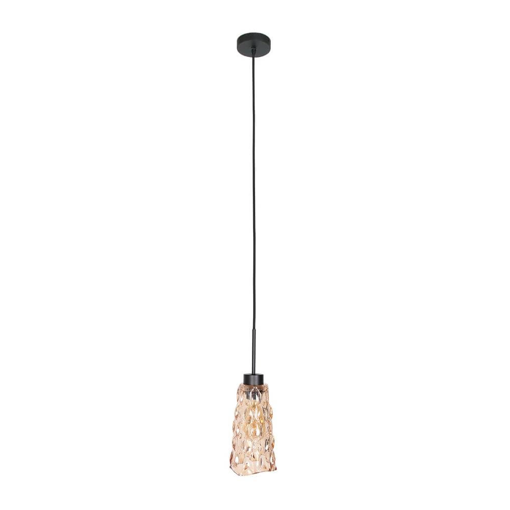 Pendant lamp Vidrio black with amber glass Steinhauer 8712746173710