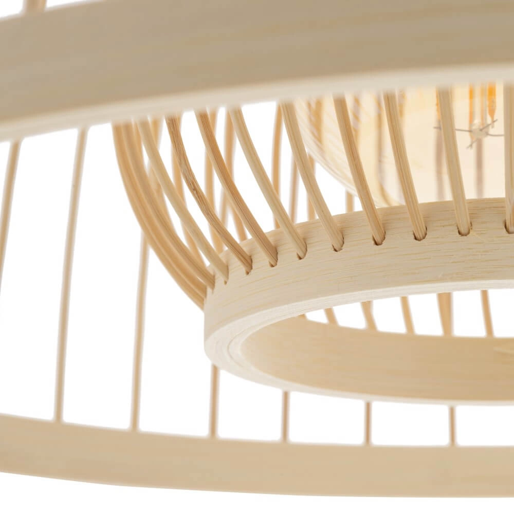Natural pendant lamp Krabi rattan Ø 40cm Lyora 5903139111584