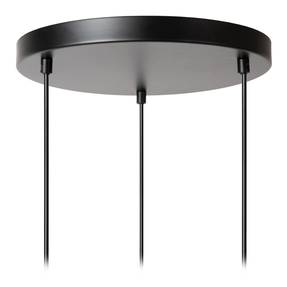 3-light pendant lamp Chayanne Design black with gold Lucide 5411212051561