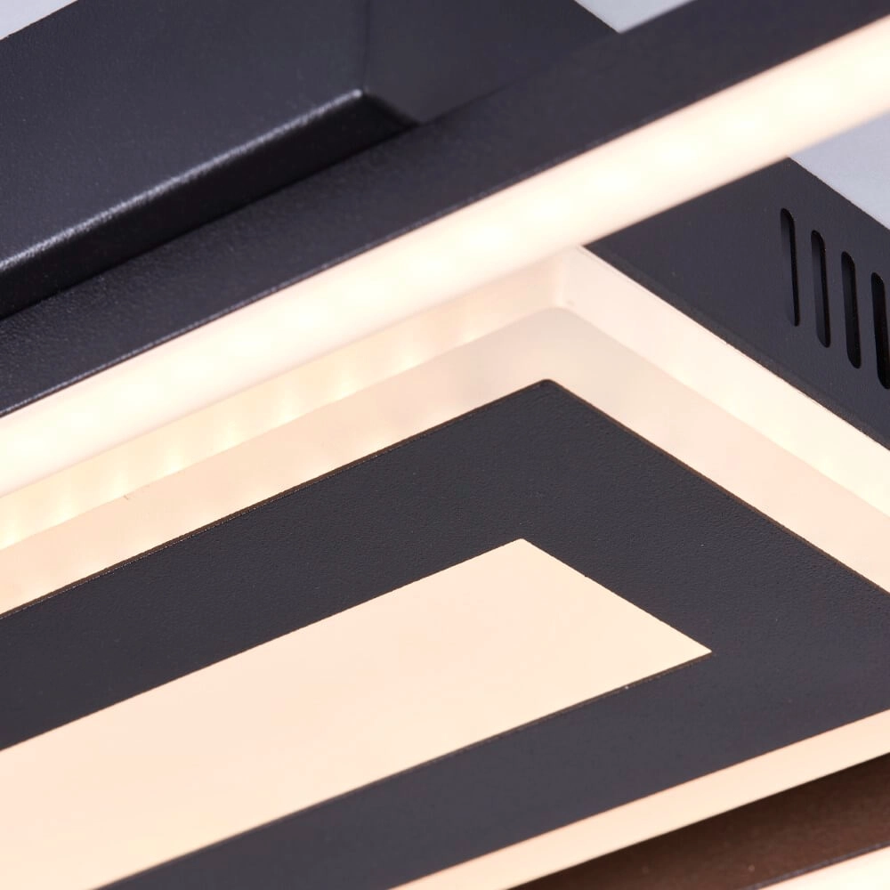 Ceiling lamp Besson Rectangular Black Brilliant 4004353420009