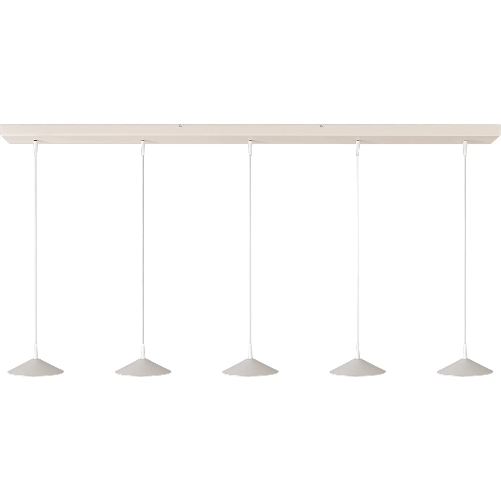 5-light pendant lamp Ceppo white Ø 18cm