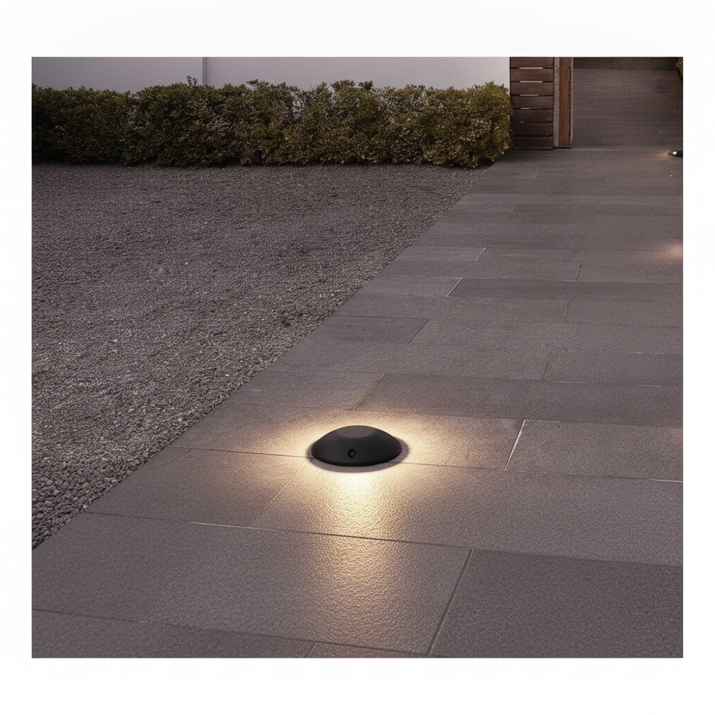 Flat surface-mounted ground spot Grado black - 6W