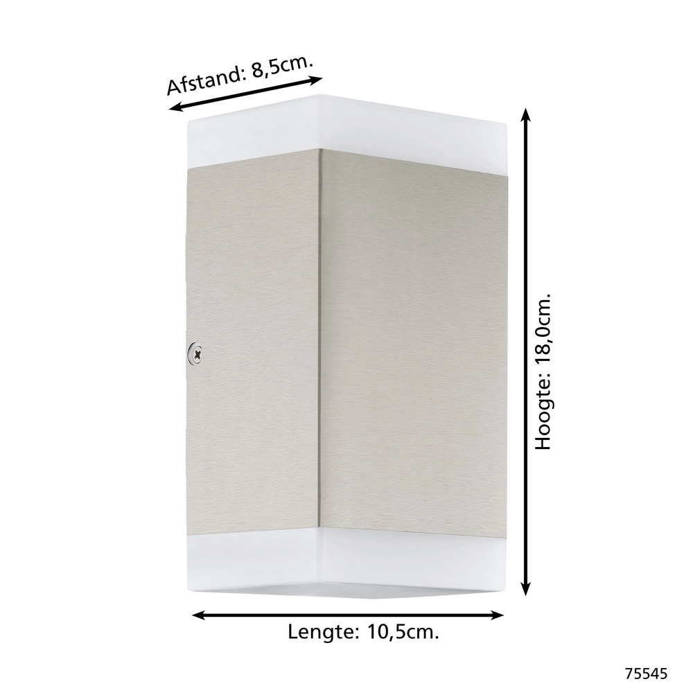 Design wall lamp Carpinera stainless steel Eglo 9002759755454