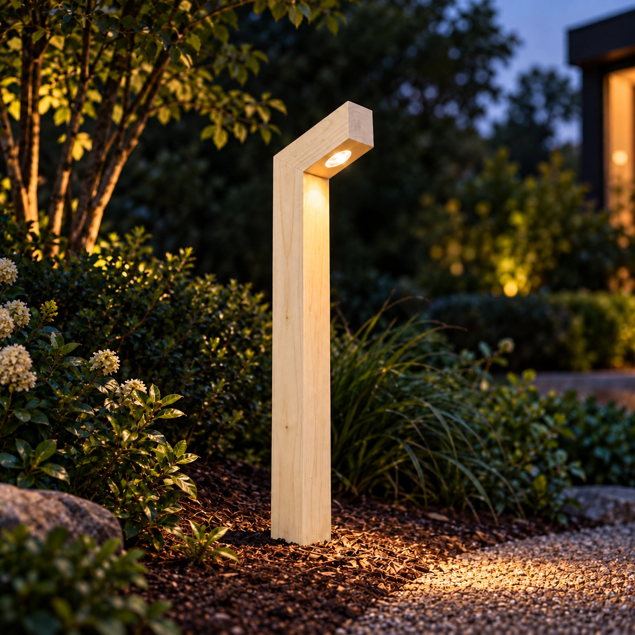 Wooden path lighting Punto Accoya - 100cm - 2700K