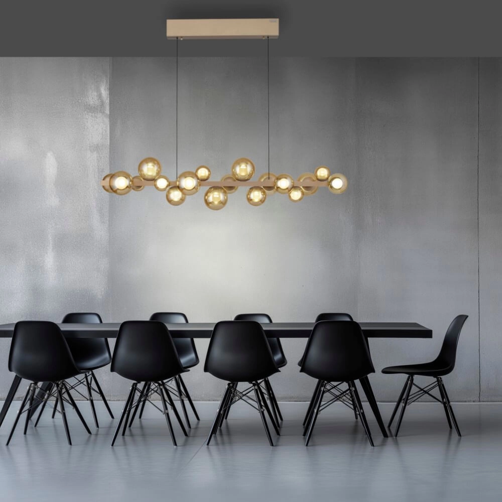 Unique hanging lamp Pure E-Popup 18-light bronze Paul Neuhaus 4012248384428