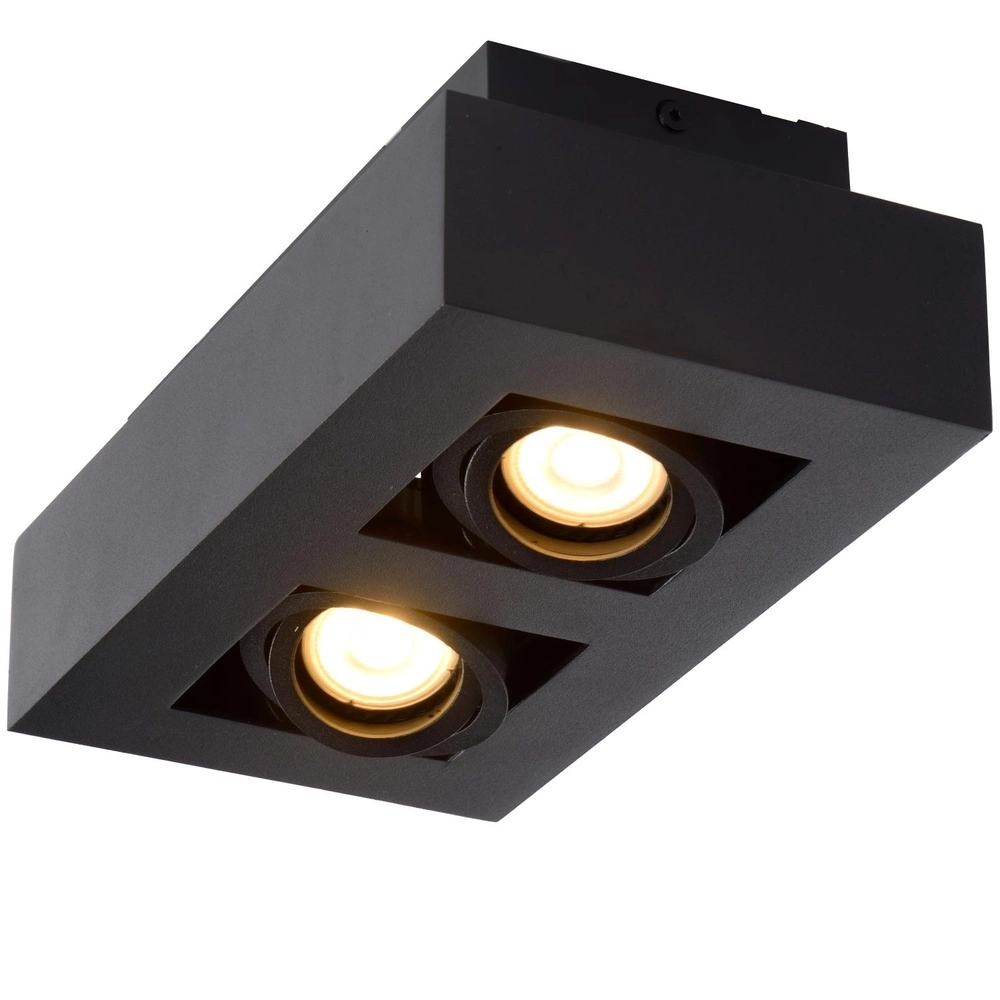 Ceiling spotlight Xirax 2 x 5W black Lucide 5411212092304