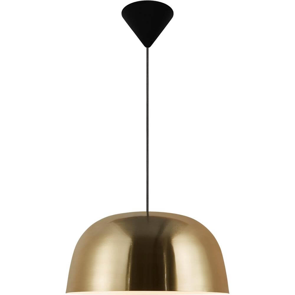 Sleek pendant lamp Cera brass Ø 36cm