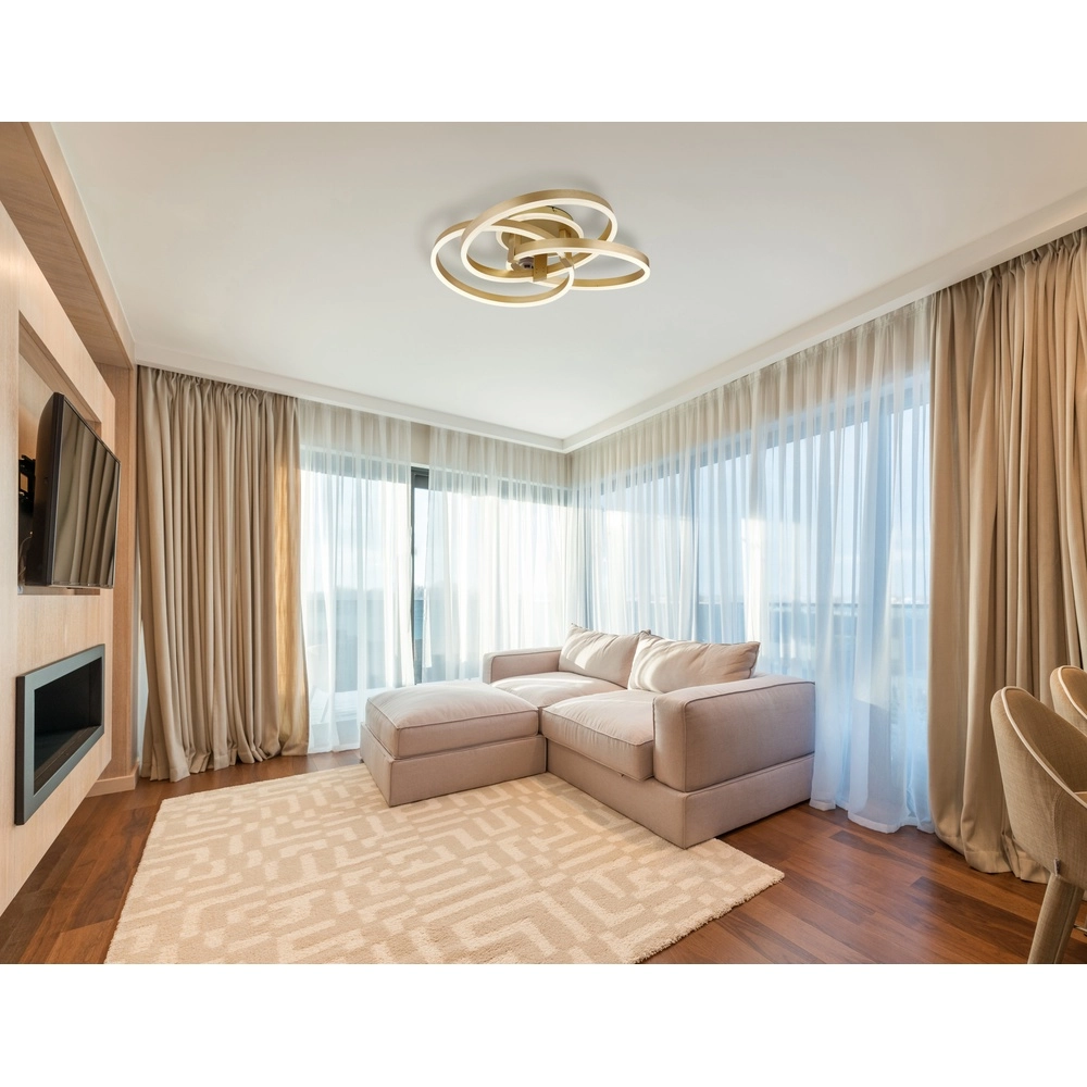 Golden ceiling lamp Herwig Design Globo 9007371446452