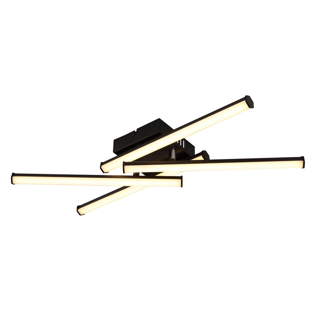 Modern ceiling lamp Kirina 50cm black square Globo 9007371515233