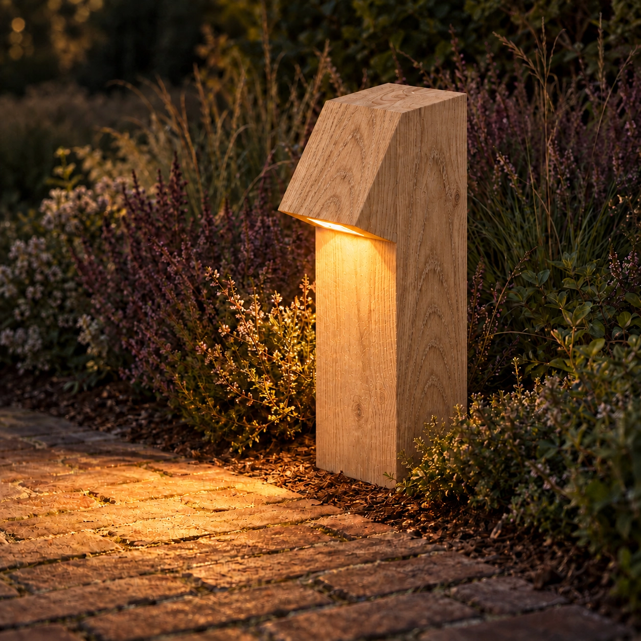 Wooden path lighting Peri 150 Oak - 15x15x50 - 2700K