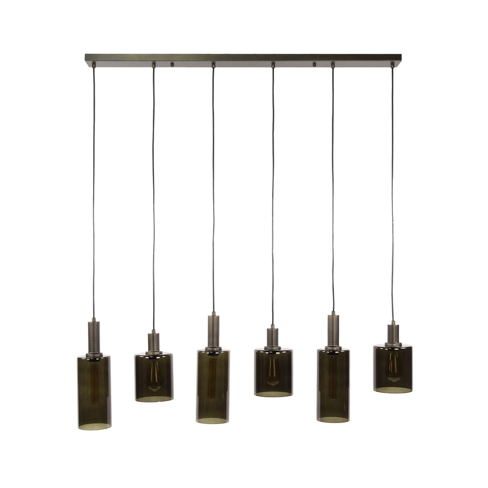 Dining table pendant lamp Sepiora Sienna brown - dark glass Lyora 8716803513457