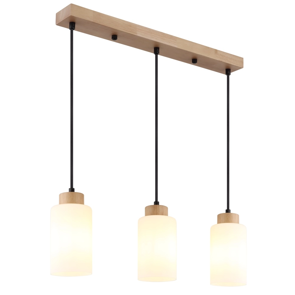Pendant lamp Rowena 3-light wood