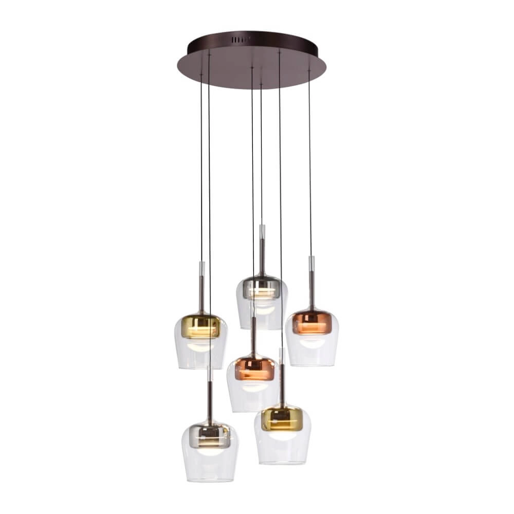 6-light pendant lamp Q-Kon Multiple colors Paul Neuhaus 4012248383872