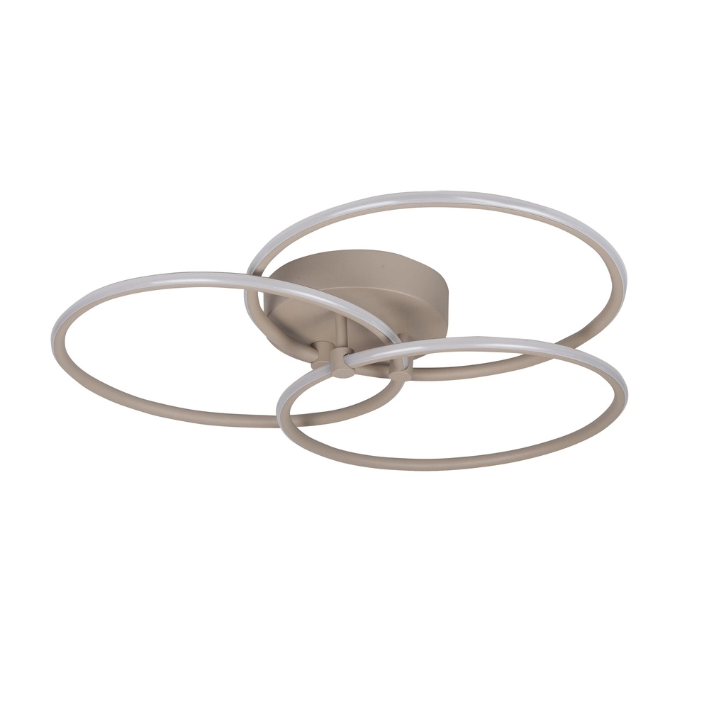 Modern ceiling lamp Circles sand brown