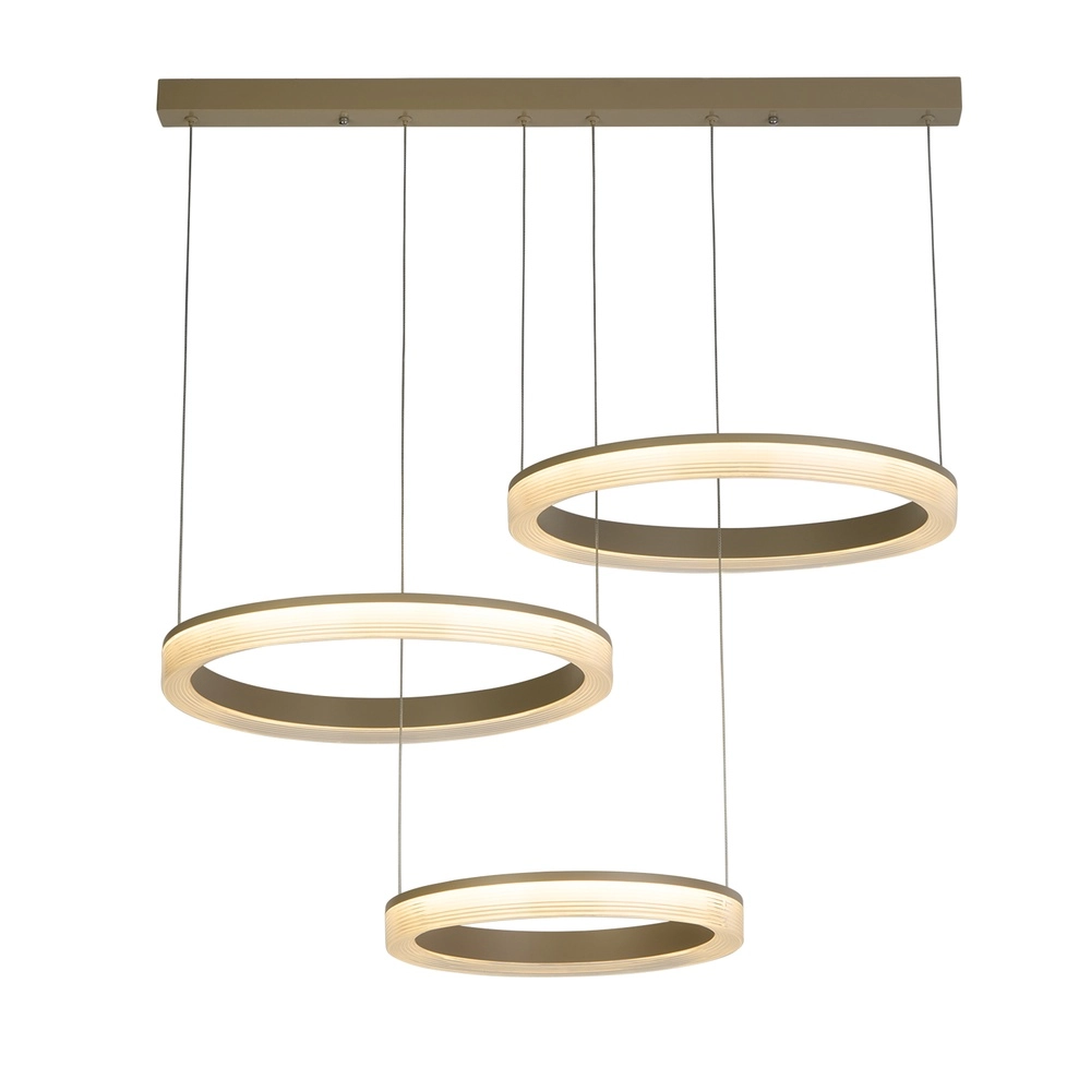 Design pendant lamp Lumen Rings sand brown