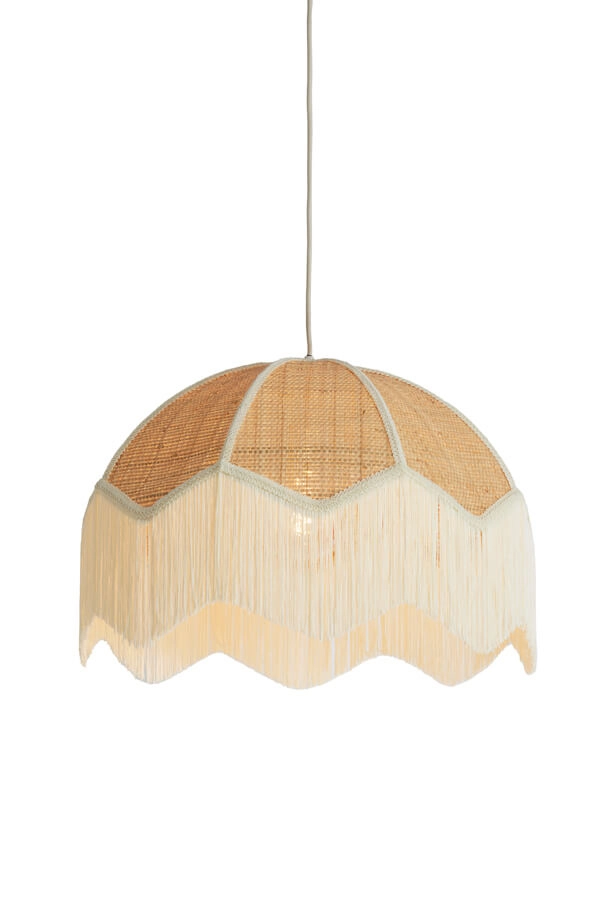 Cream pendant lamp Malacia Ø 50cm