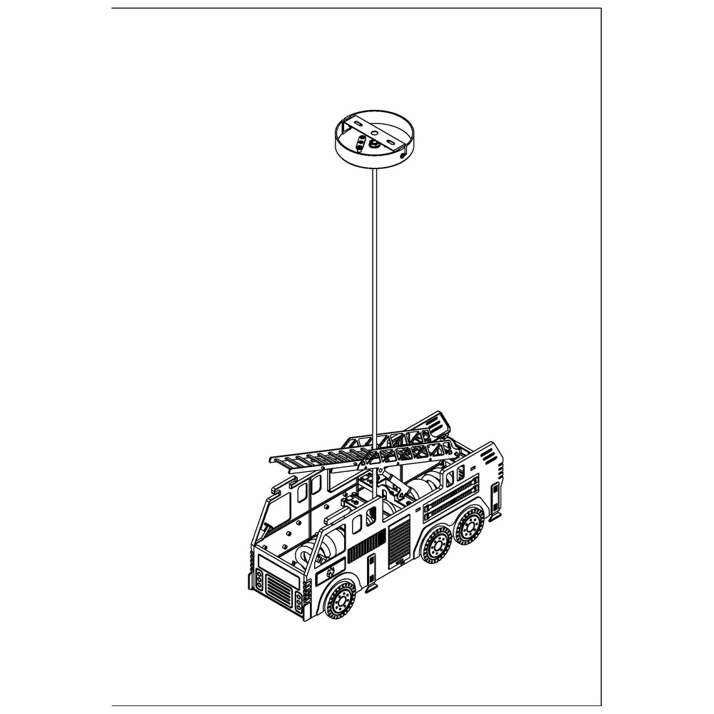 Pendant lamp Kita Fire engine red Globo 9007371346554