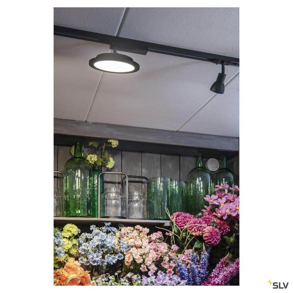 1-phase LED panel Panel Track Round Black SLV 4024163250856