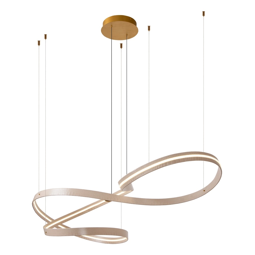 Modern led pendant light Slalom Sand with effect Premium by Lucide 5411212135131