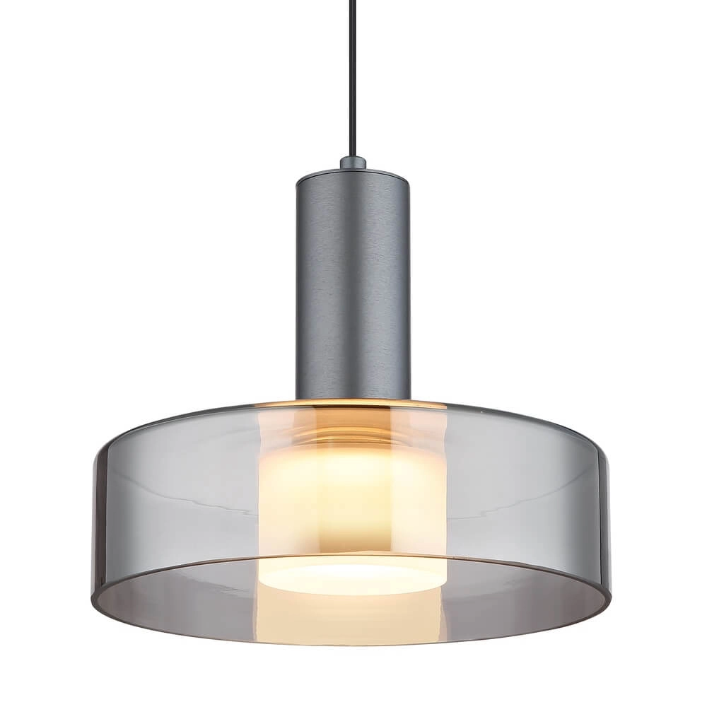 Sleek pendant lamp Grant grey Ø 22cm Globo 9007371474899