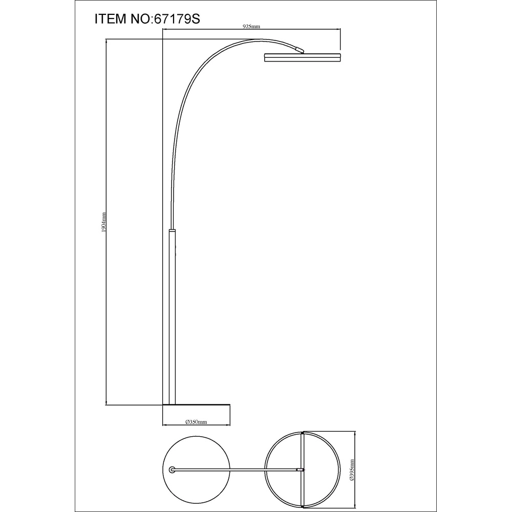 Design arc lamp Della Black Globo 9007371465743