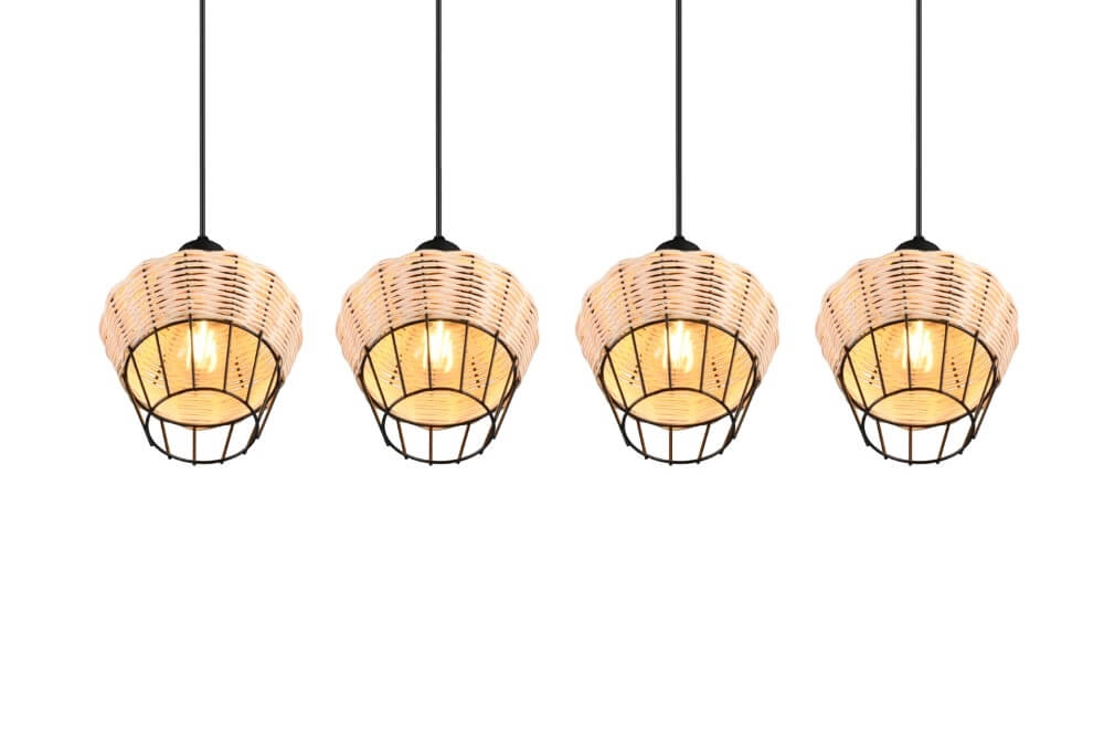 Dining table hanging lamp Borka rattan Trio 4017807556179