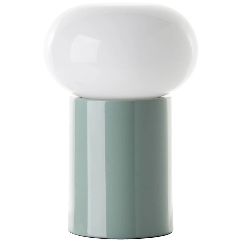 Green table lamp Knut with white glass Brilliant 4004353430176