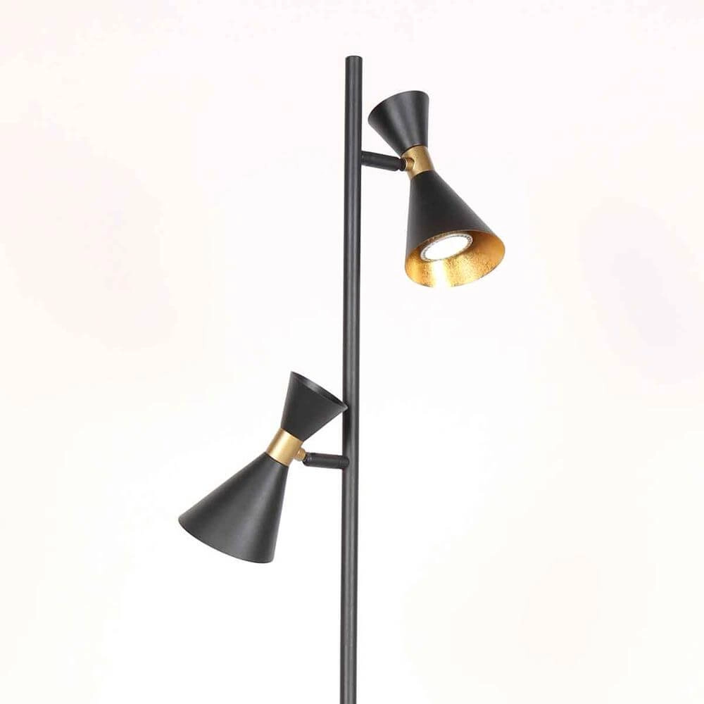 Design floor lamp Preto black with gold Steinhauer 8712746176315