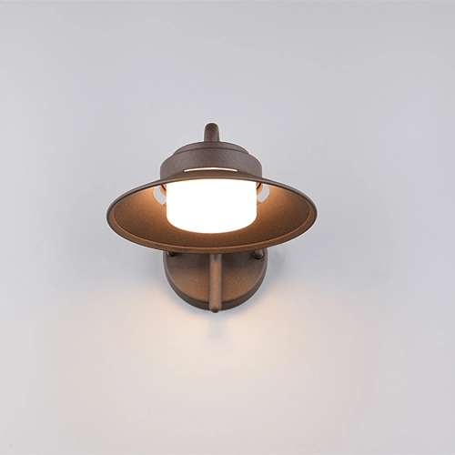 Modern stable lamp Atrato Rusty brown Trio 4017807691276