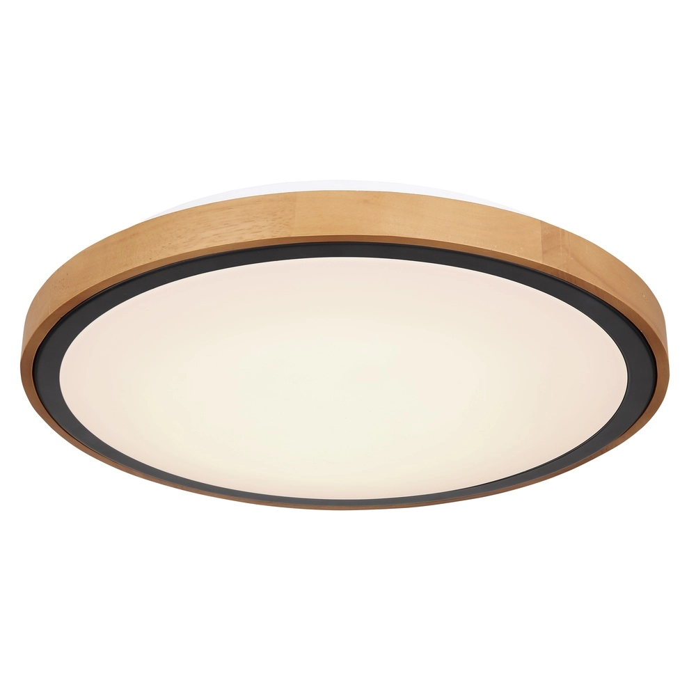 Ceiling lamp Bruno Ø 43.7 black with wood