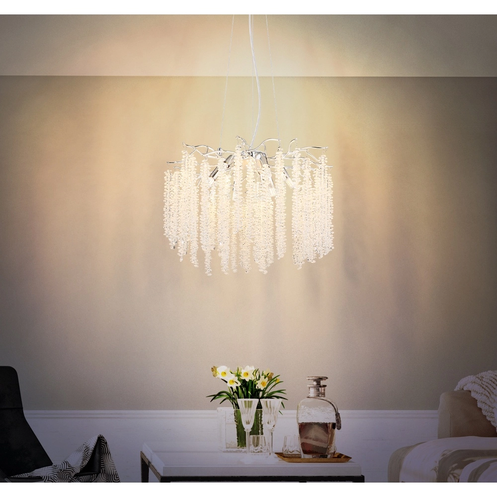 Pendant lamp Laverne chrome round Globo 9007371566167